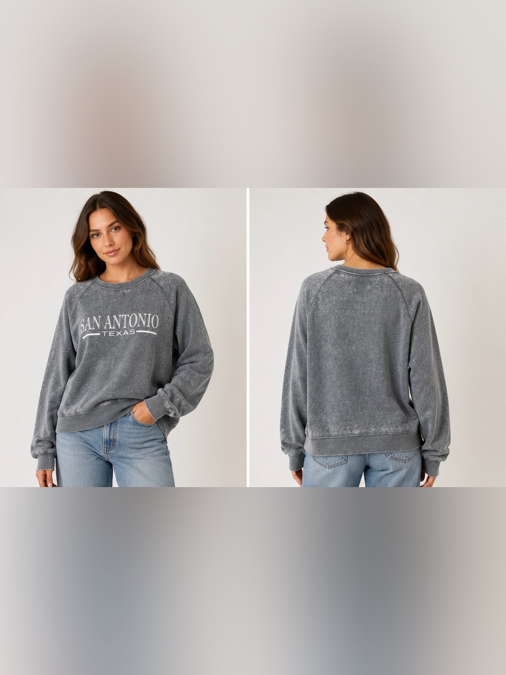 San Antonio, Texas Faded Green Sweatshirt Size XXL